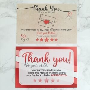 50 Thank You Cards 4x6